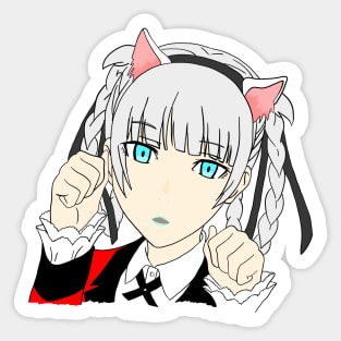 Kakegurui Cat Ear Kirari Momobami Student Council President Sticker